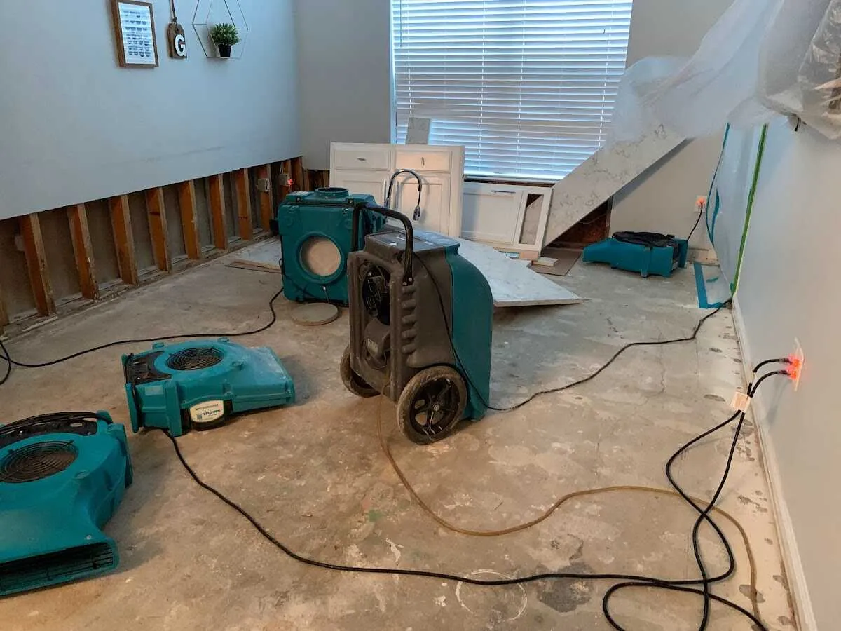 Dehumidifier in flood-cut room for Water Extraction & Removal in Farmington